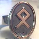 bronze and silver rune ring
